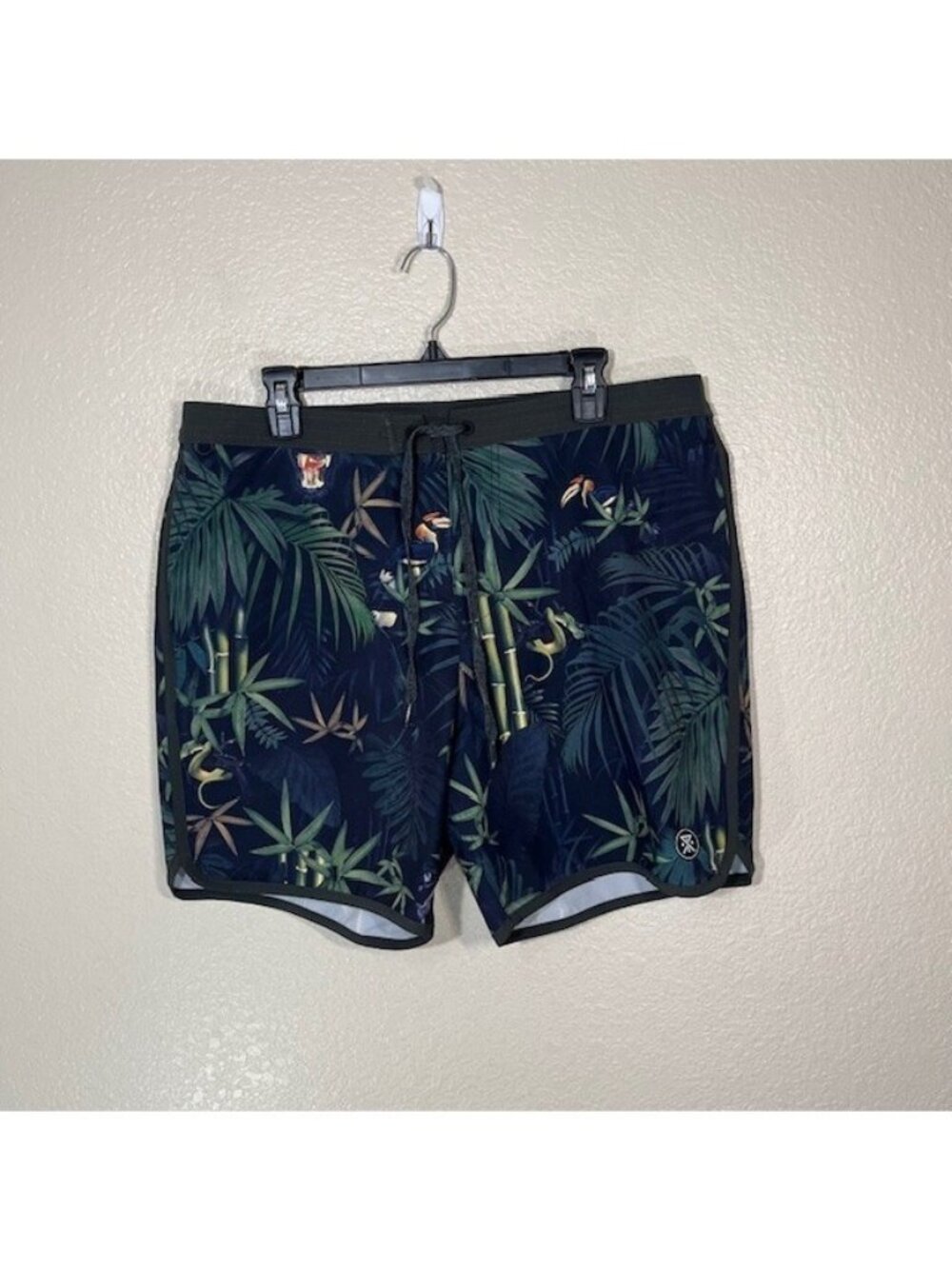 Roark Boardshorts Mens 36 Swim Trunks Chiller Jungle Attack 6.5"